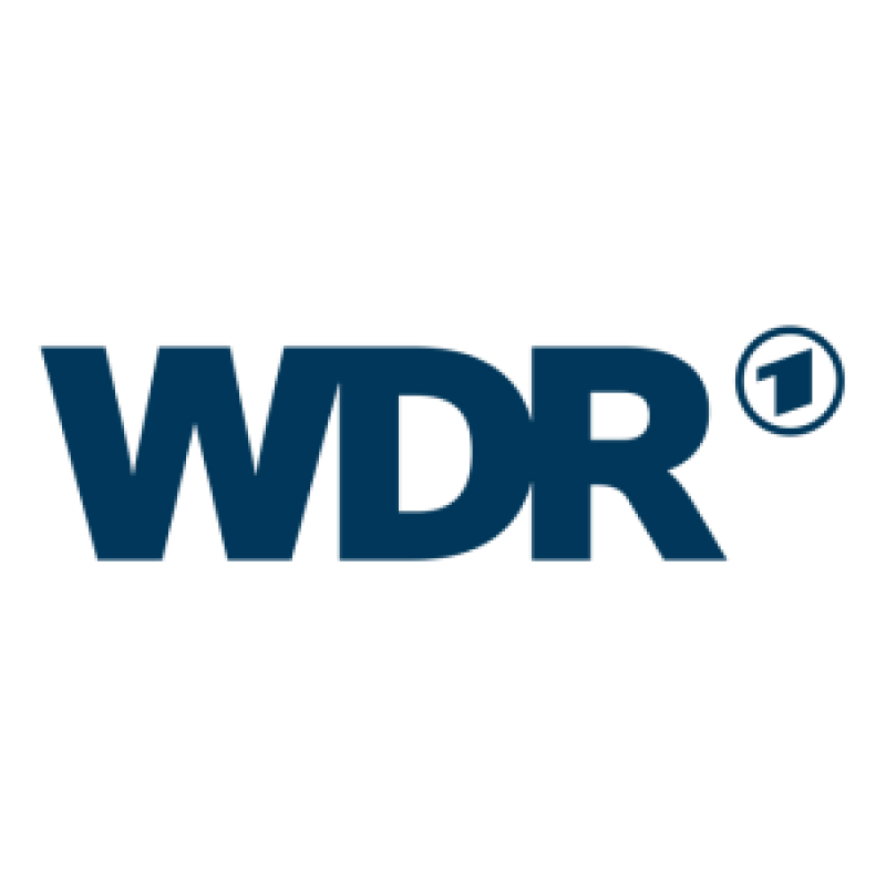 Das Bild zeigt das Logo des WDR 1, einem deutschen Radiosender. Es symbolisiert die Marke und die öffentliche Anerkennung des Senders.